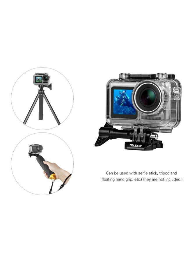 TELESIN - Waterproof Case For DJI OSMO Action Camera Black/Clear - Image 1
