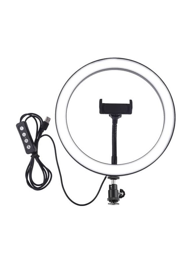 بولوز مصباح LED حلقي بإضاءة قابلة للتعتيم أسود/ أبيض