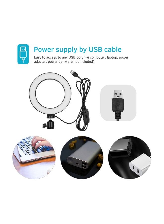 ANDOER Desktop LED Ring Light White/Black  - Image 4
