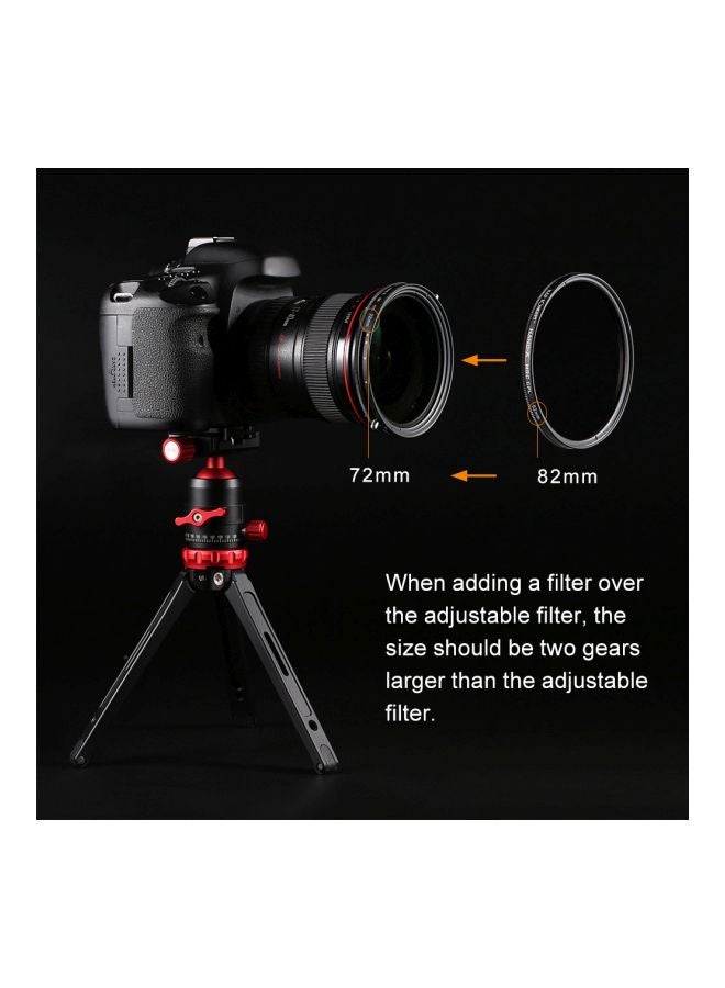 K&F Concept 2-in-1 Variable Adjustable ND Filter For Canon/Sony/Nikon Camera Lens Black  - Image 2