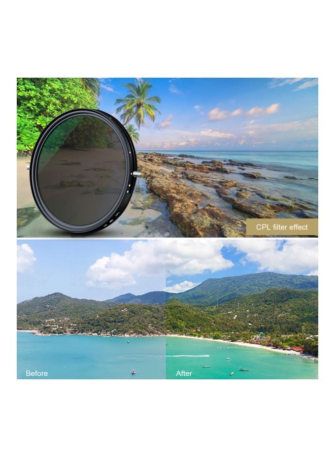 K&F Concept 2-in-1 Polarizing Filter For Canon/Sony/Nikon Camera Lens Black  - Image 2