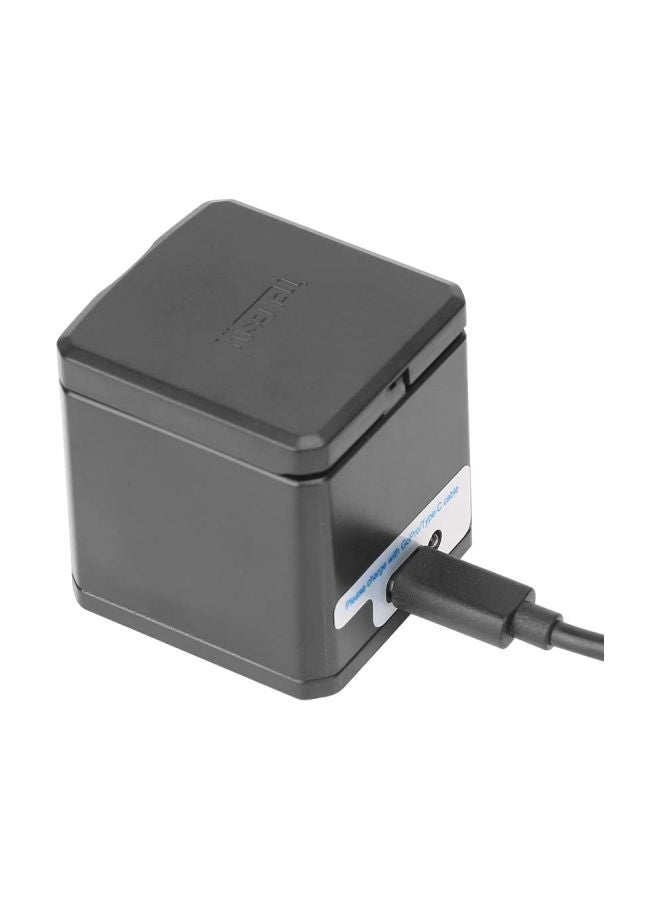 TELESIN - 3-Piece Battery Charger With Cases Black - Image 1