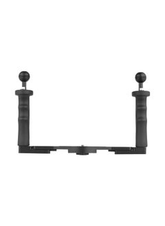 Generic Dual Handle Aluminum Alloy Diving Camera Video Stabilizer Bracket Black  - Image 1