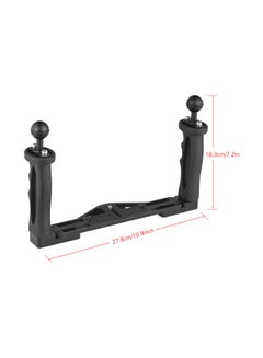 Generic Dual Handle Aluminum Alloy Diving Camera Video Stabilizer Bracket Black  - Image 3