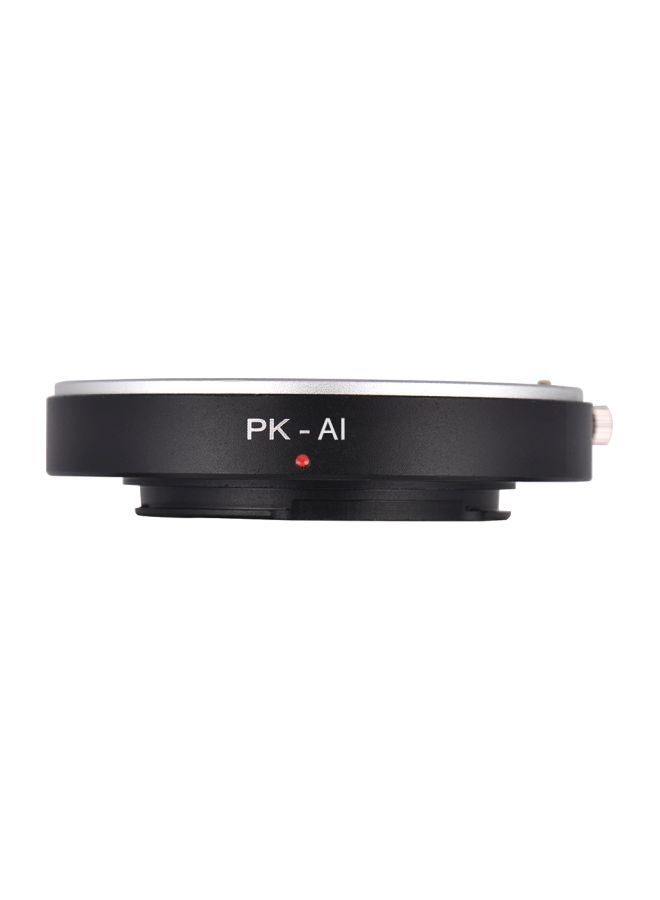 PK-AI Lens Mount Adapter Ring With Optical Glass For Pentax K Mount Lens Black/Silver  - Image 2