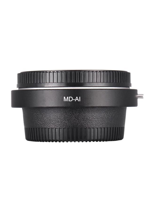 MD-AI Mount Adapter Ring For Nikon Cameras With Corrective Lens For Minolta MD Black/Silver  - Image 2