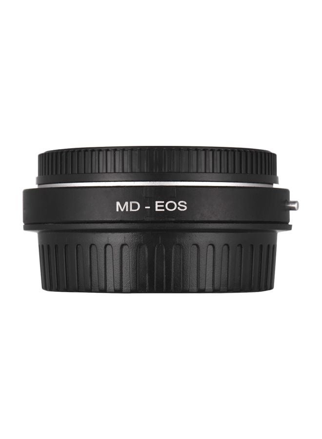 MD-EOS Mount Adapter Ring For Canon EOS Cameras With Corrective Lens For Minolta MD Black/Silver  - Image 3