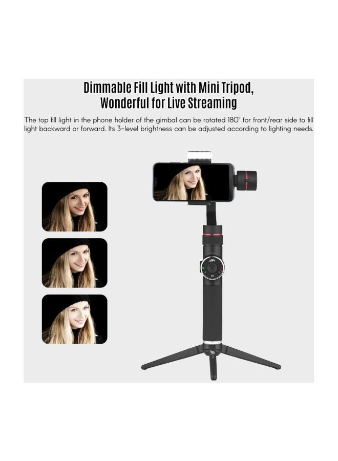 Portable 3-Axis Handheld Video Stabilizer Black/Red