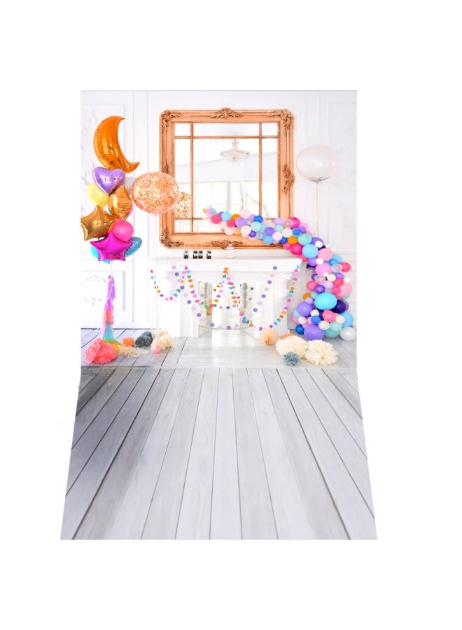 ANDOER Birthday Party Photography Background Blue/Pink/Rose Gold  - Image 1