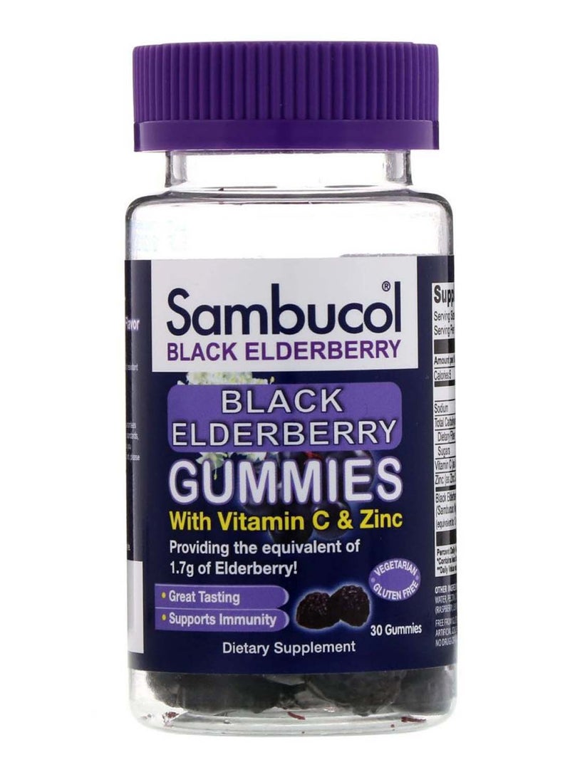 Sambucol Black Elderberry With Vitamin C And Zinc - 30 Gummies 