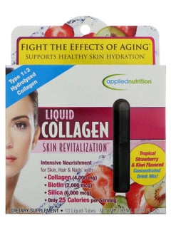 appliednutrition Strawberry And Kiwi Flavoured Collagen Skin Revitalization - 10 Liquid Tubes 