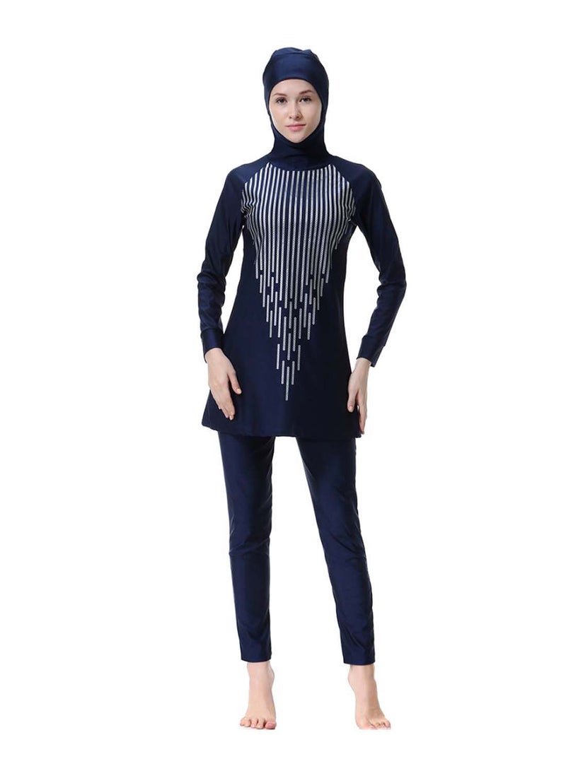 Hanyimidoo Conservative And Fashionable Burkinis Dark Blue  - Image 1