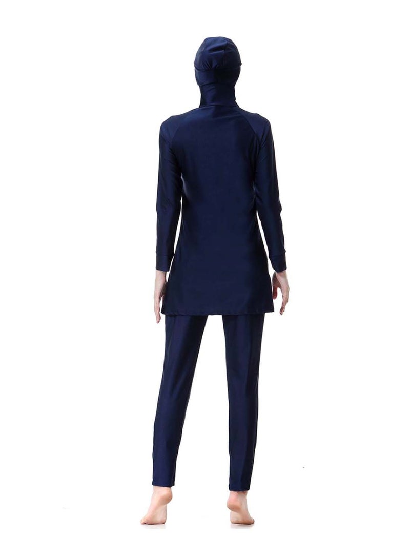 Hanyimidoo Conservative And Fashionable Burkinis Dark Blue  - Image 2