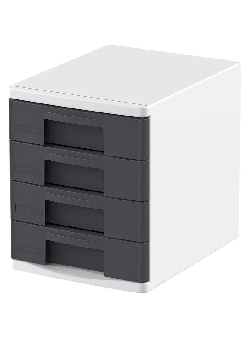 4-Tiers File Cabinet A4 Drawers ‎34 x 26.5 x 32 cm  Plastic Grey - v1579966645/N33805693A_1