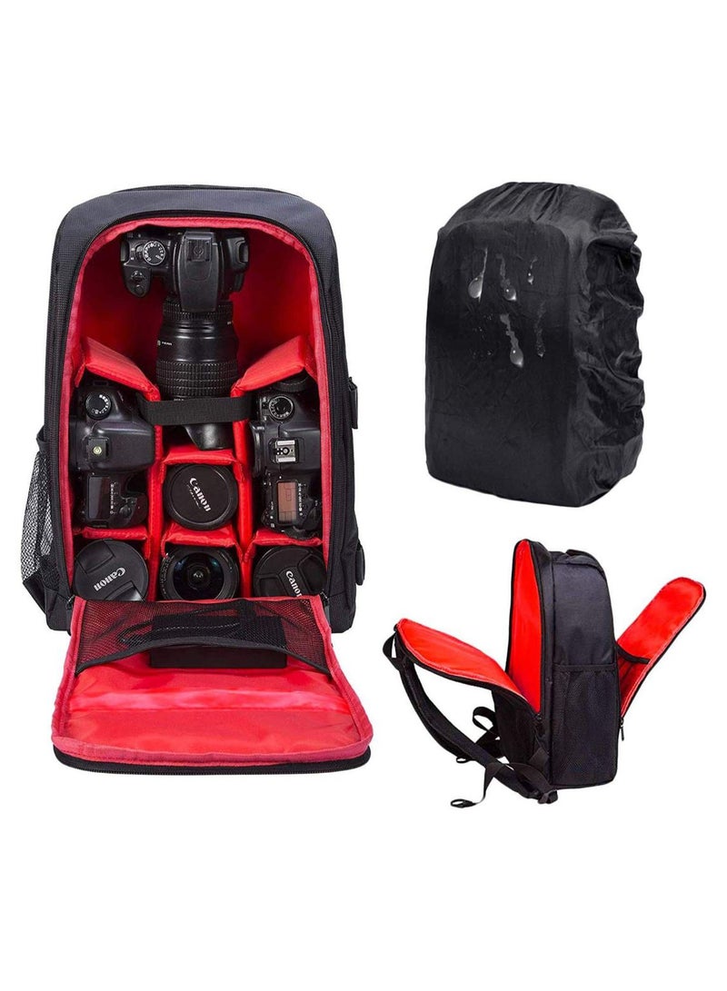 Coopic Professional DSLR Camera Backpack With Rain Cover Black - Image 3