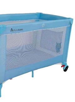 AMLA Comfortable Breathable Soft Cushioned Smooth Run Easy Assembled Safe Baby Bed ( Blue) Up to 3 months  - Image 2