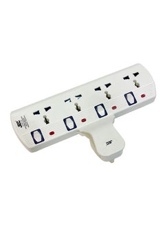 4-Way Extension Socket 3250 watts White
