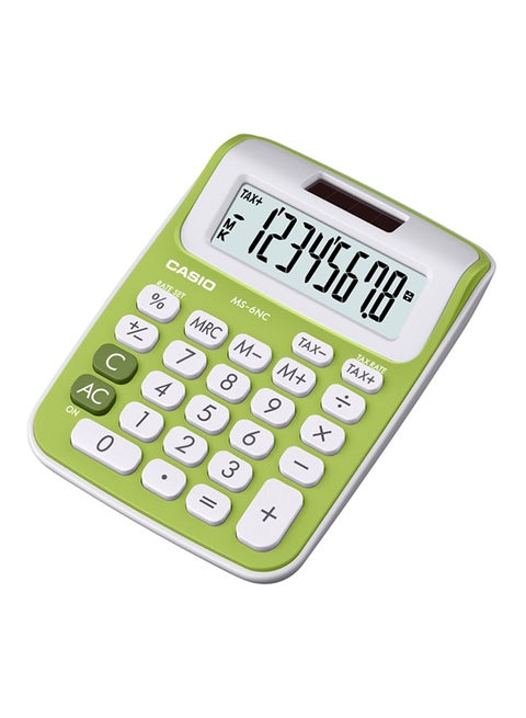 Mini Desk Calculator MS-6NC-GN-S-DP Green