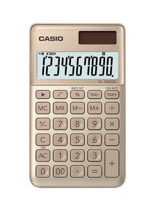 Portable Basic Calculator SL-1000SC-GD-N-DP Gold - v1580107008/N34023836A_1