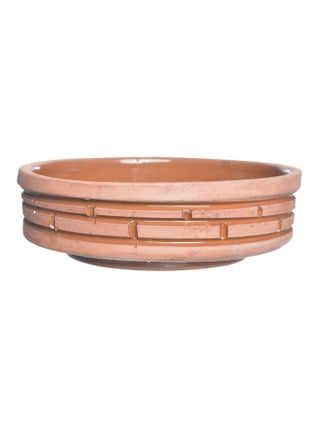 Pottery Round Tray Brown 25centimeter - v1580107021/N33939507A_1