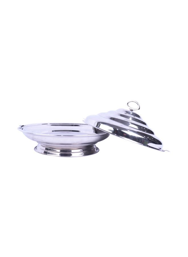 Bin-Shihoun-Abomar Stainless Steel Serving Plate With Lid Silver 40x23cm  - Image 2