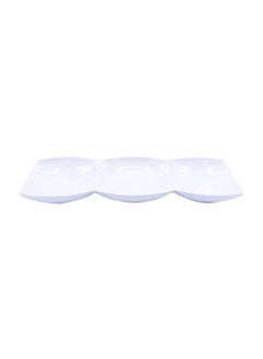 Melamine Nut Divider Plate White 29x8x5cm
