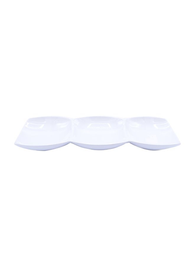 Bin-Shihoun-Abomar - Melamine Nut Divider Plate White 29x8x5cm - Image 1