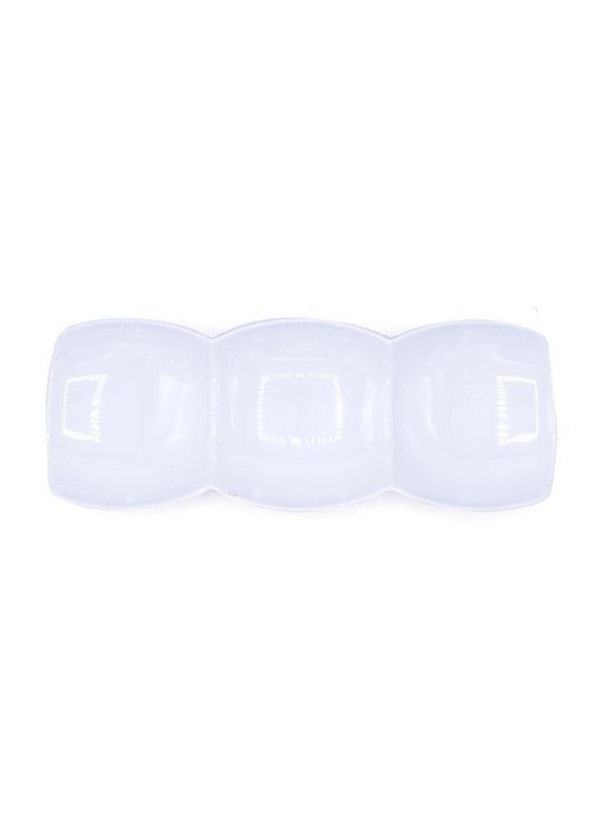 Bin-Shihoun-Abomar - Melamine Nut Divider Plate White 29x8x5cm - Image 1