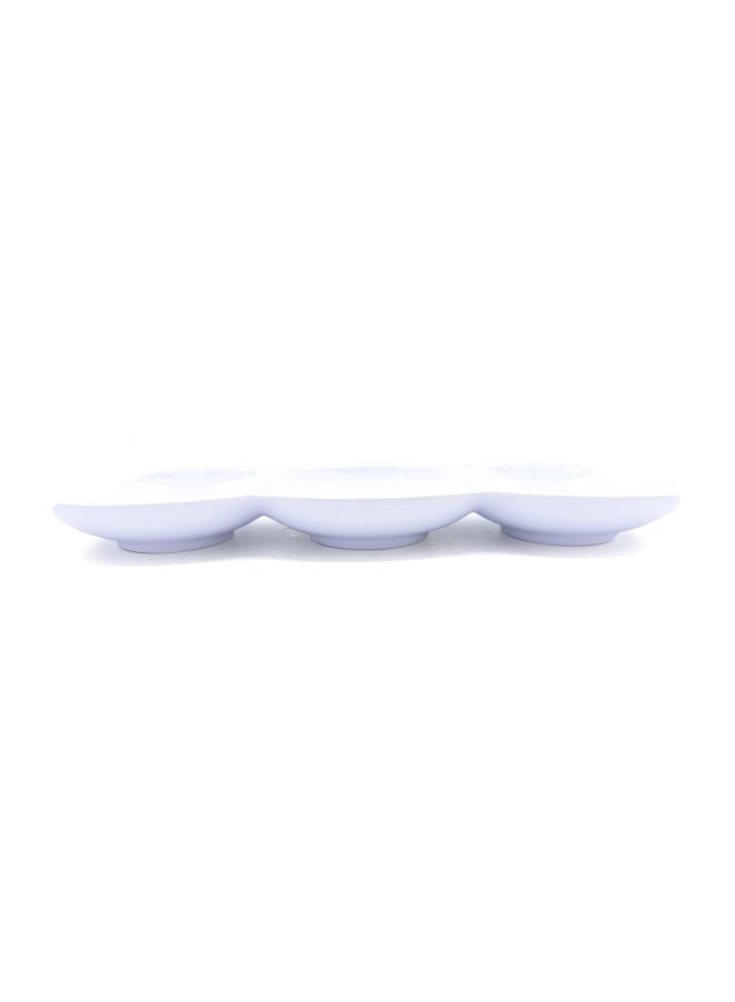 Bin-Shihoun-Abomar - Melamine Nut Divider Plate White 29x8x5cm - Image 1