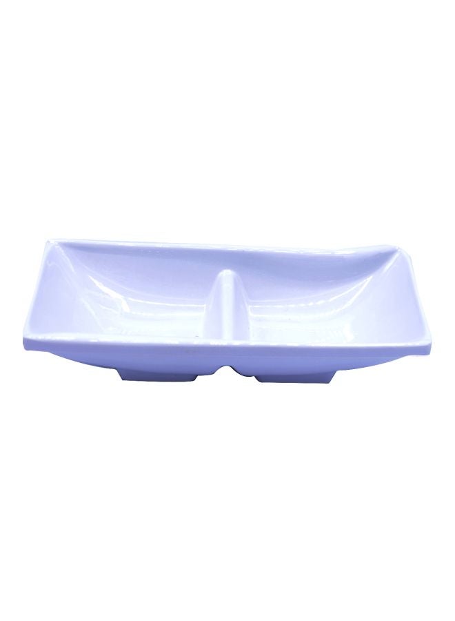 Bin-Shihoun-Abomar Melamine Divided Nut Plate White 22x10x5cm - Image 1