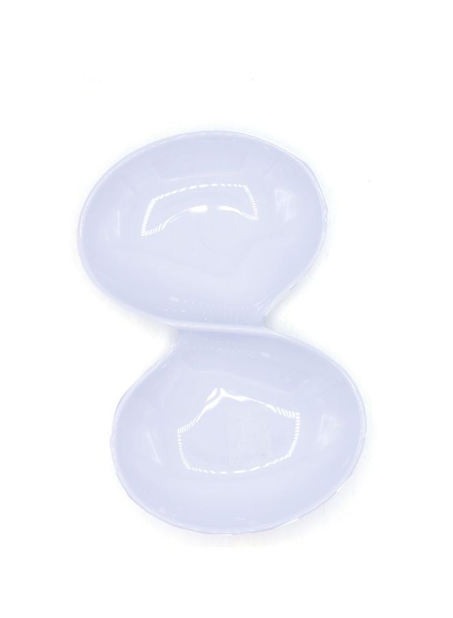 بن شيهون أبوعمر طبق مكسرات من الميلامين أبيض 22x14x3سم - Image 2