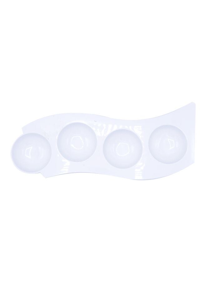 Bin-Shihoun-Abomar 4-Section Divided Nuts Plate White - Image 2