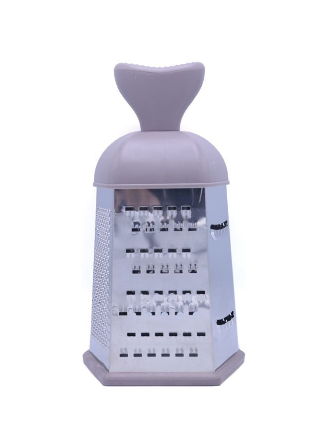 Bin-Shihoun-Abomar 6 Faced Grater And Peeler Silver/White/Purple 21x8cm  - Image 1
