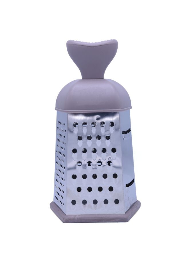 Bin-Shihoun-Abomar 6 Faced Grater And Peeler Silver/White/Purple 21x8cm  - Image 2