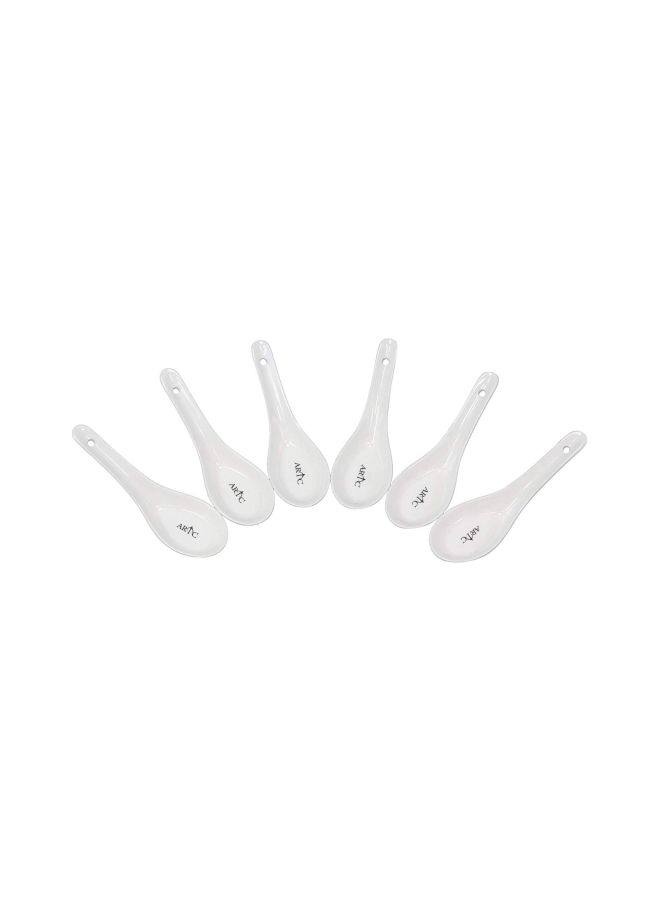 ARTC 6-Piece Soup Spoon Set White 13x4.5centimeter  - Image 2