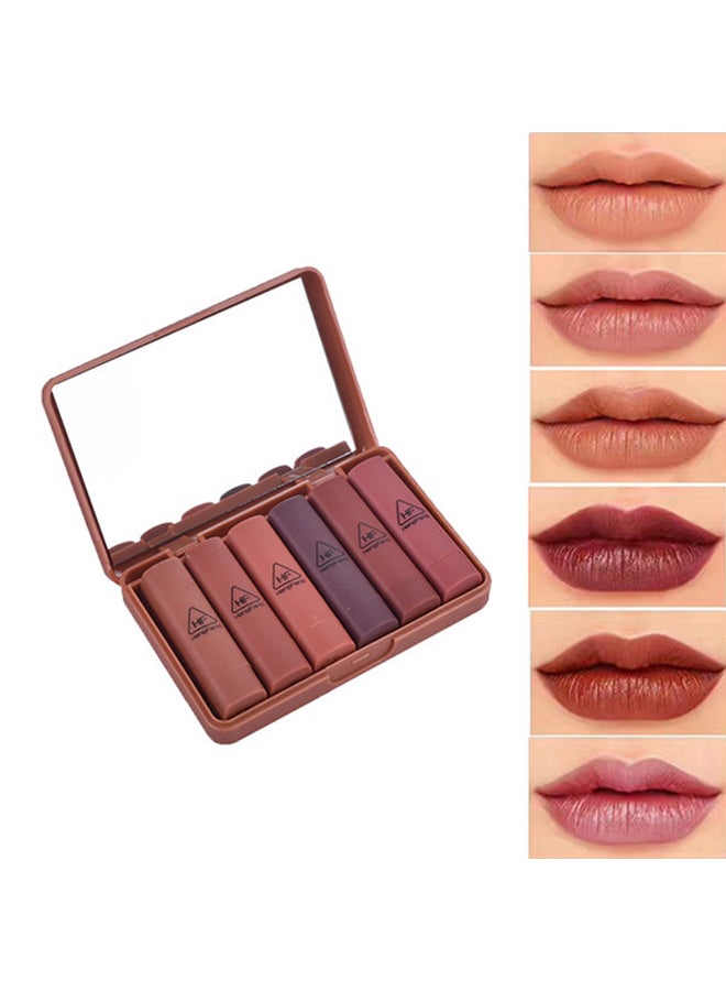 هينغ فانغ طقم أحمر شفاه ملون مكون من 6 قطع متعدد الألوان - Image 5