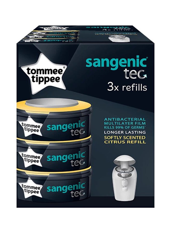 Pack Of 3 Plastic Sangenic Compatible Cassette