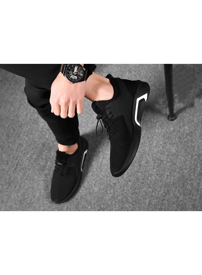 Generic Casual Lace Up Trainers Black  - Image 3