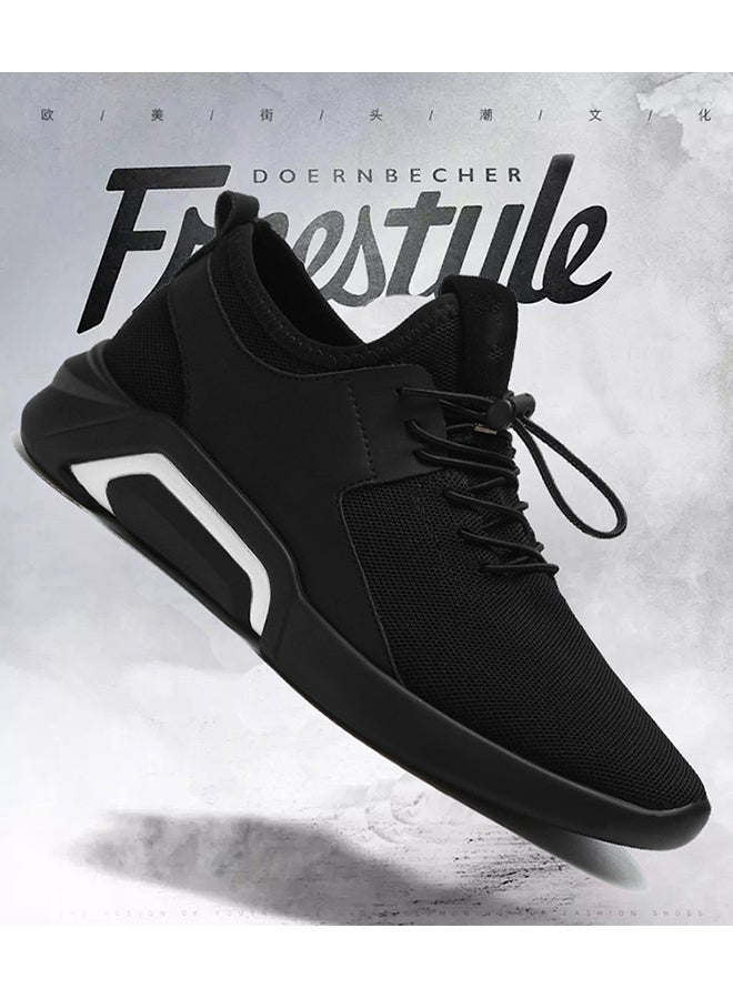 Generic Casual Lace Up Trainers Black  - Image 4