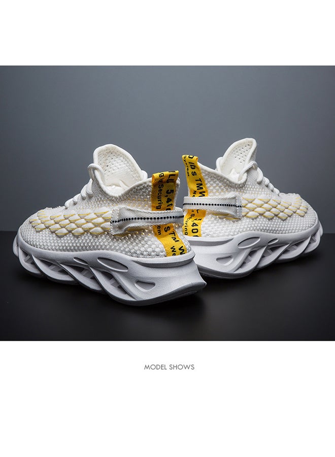 Generic Casual Lace Up Trainers White  - Image 3