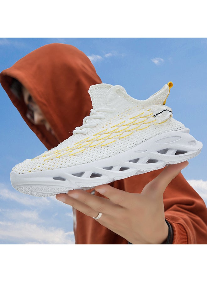 Generic Casual Lace Up Trainers White  - Image 4