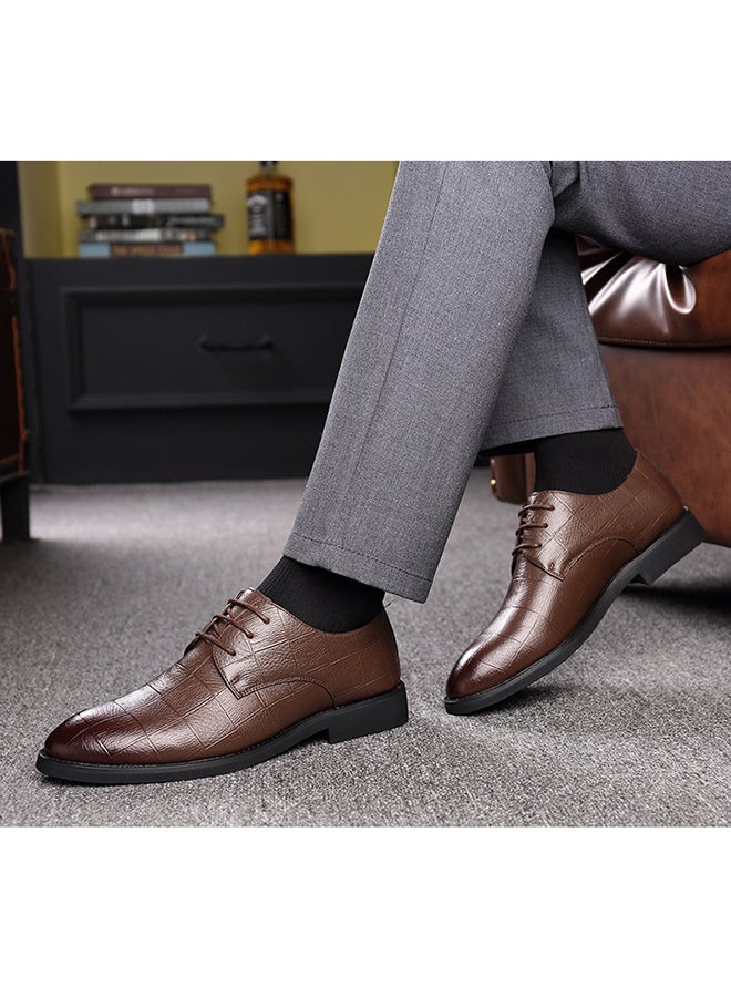 Lace Up Formal Shoes Brown  - Image 4