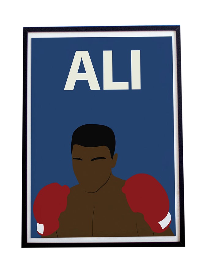 Boomah Accessories Muhammad Ali Boxing Art Poster With Frame Multicolour 30x40centimeter 