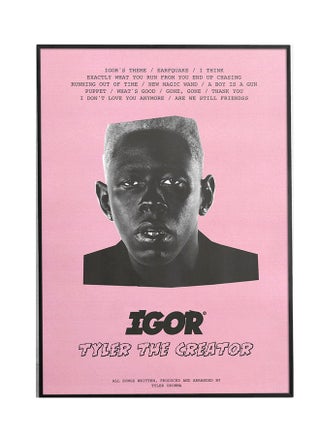 Igor Tyler The Creator Poster With Frame Pink/Black 30x40centimeter - v1580110765/N33988512A_1