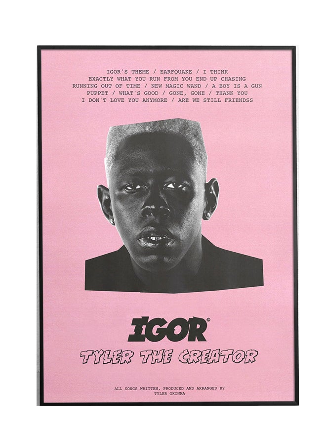 Igor Tyler The Creator Poster With Frame Pink/Black 30x40centimeter