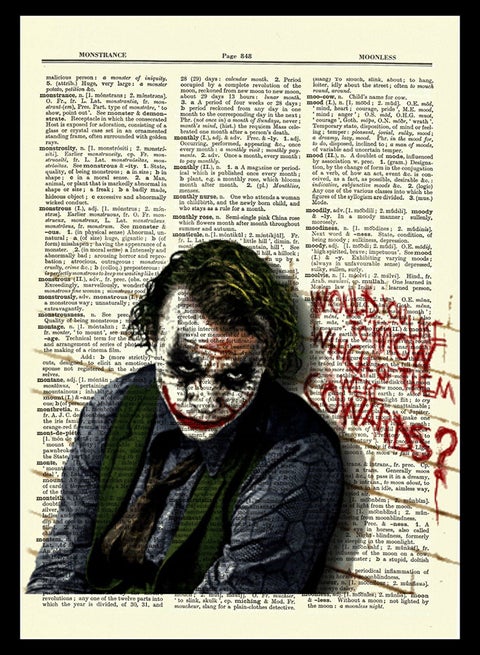 The Joker Heath Ledger Art Poster With Frame Multicolour 30x40centimeter