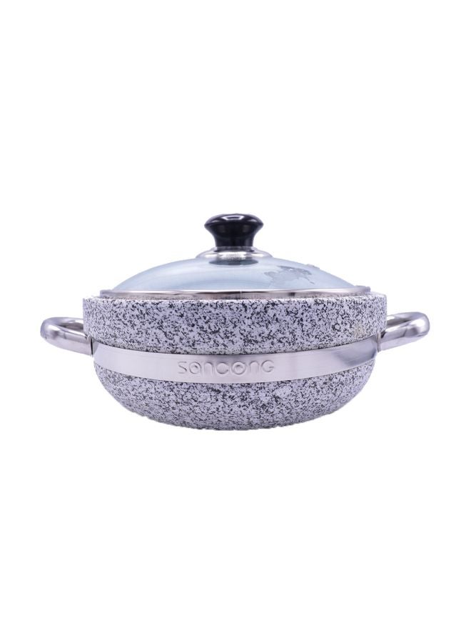 Bin-Shihoun-Abomar 2-Piece Stone Bowl With Lid Grey/Black/Clear 26x9cm  - Image 1