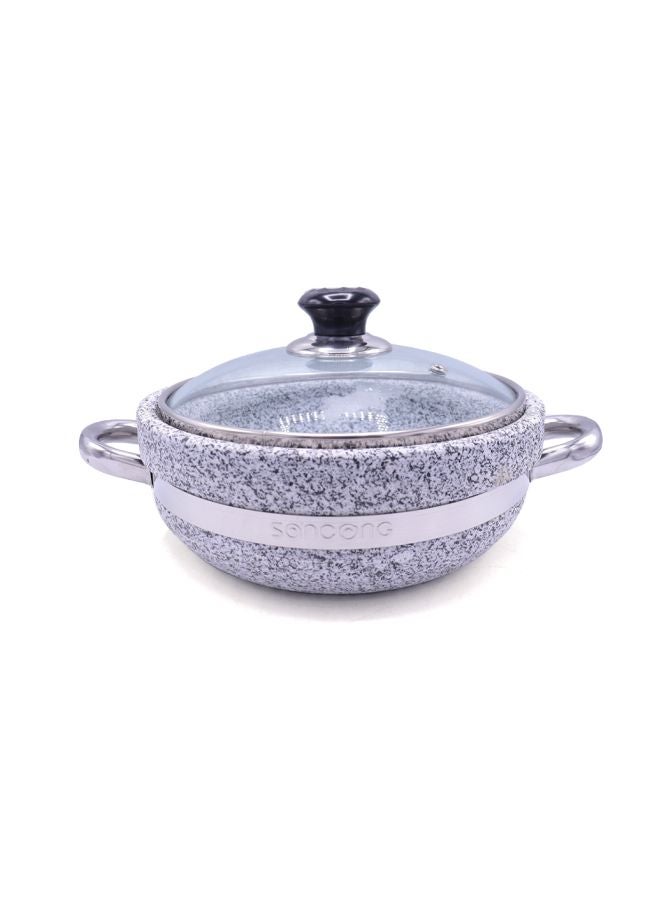 Bin-Shihoun-Abomar 2-Piece Stone Bowl With Lid Grey/Black/Clear 26x9cm  - Image 2