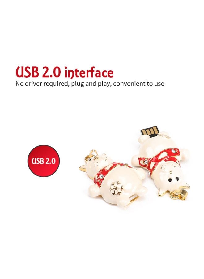 Snow Bear Flash Drive C9499-64GB-1 Beige/Red/Gold - Image 2