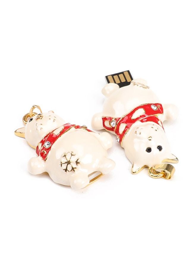 Snow Bear Flash Drive C9499-64GB-1 Beige/Red/Gold - Image 5